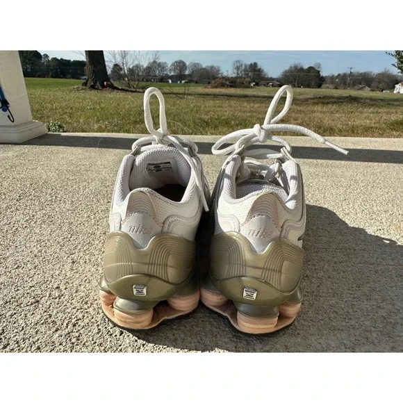 Nike Shox NZ Women Shoes White Light Gray Pink Shox NZ 313764 101 Size 7.5 - Picture 8 of 16